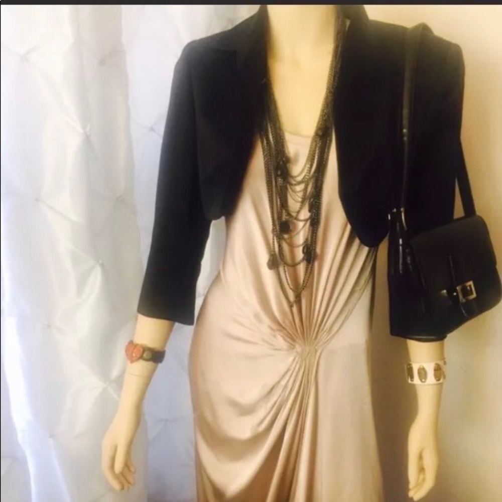 MaxAzria Oyster Cocktail Silk Dress Small
